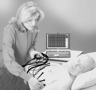 PC-ECG on patient